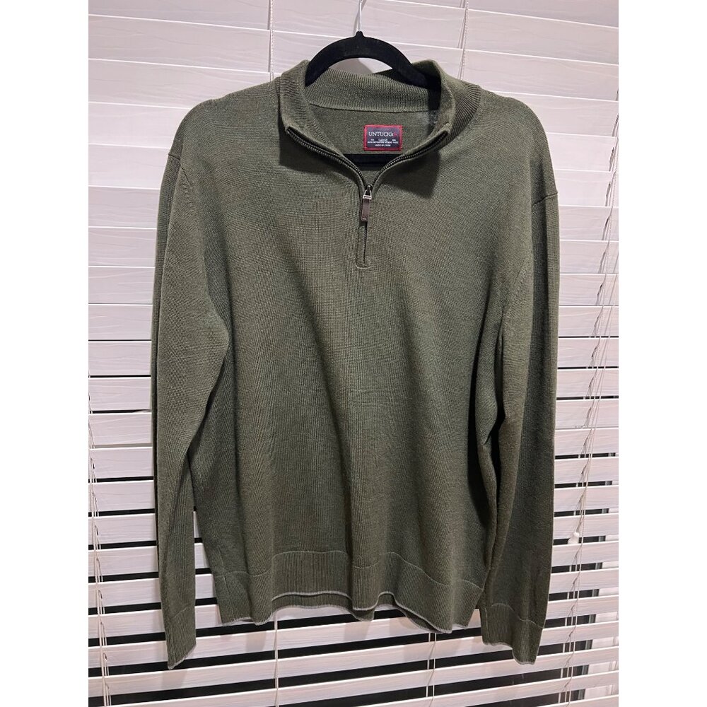 Untuckit Merino Wool 1/4 Zip Pullover - Size L